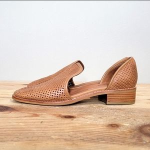 Jeffrey Campbell Brown Open Punch Perforated Loafers Slip On Shoes Size 8